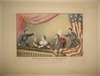 (LINCOLN, ABRAHAM--PRINTS.) Group of 3 lithographs relating to the Lincoln assassination.